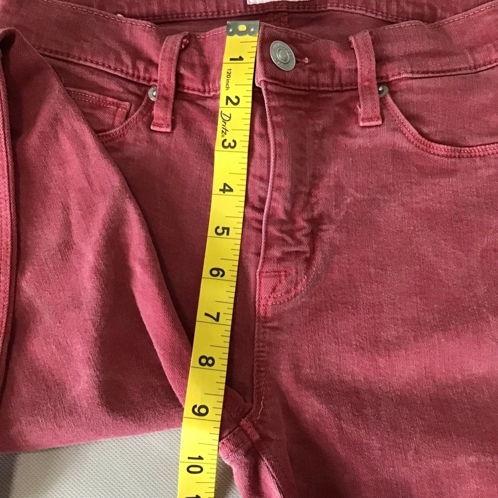 Hudson Jeans Women's Mid Rise Nico Super Skinny Raw Hem in Rose - Picture 11 of 13